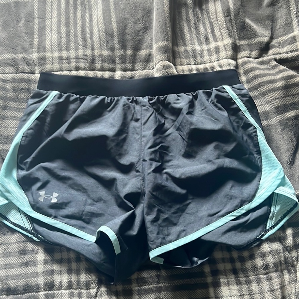 Grey and blue shorts